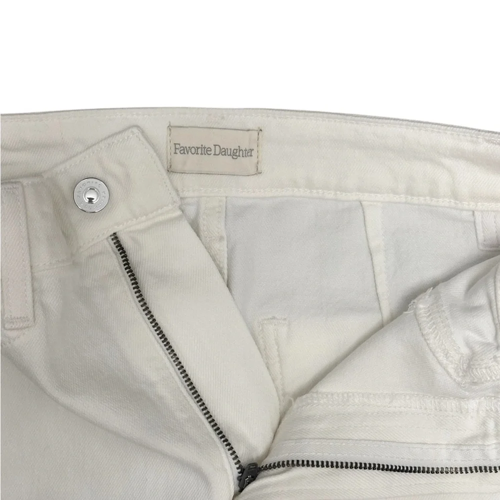 FAVORITE DAUGHTER Denim Midi Skirt The Mischa Leche White Size 24 $218 MSRP NWT - Picture 15 of 15